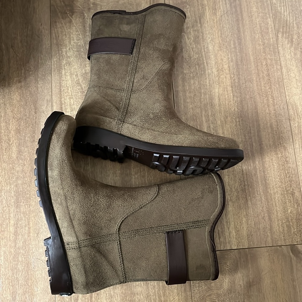 Charleston Shoe Co Legare Mid Calf Rain Boots Olive Brown‎ Size 7 - Picture 4 of 11